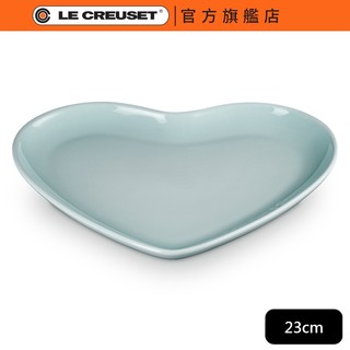 【Le Creuset】(無盒) 花蕾系列 心型盤 23cm 海洋之花｜官方旗艦店
