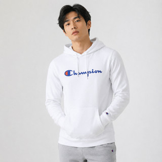 福利品 Champion 冠軍球衣LOGO/連帽上衣/套頭衫/長袖帽T/連帽衫 薄款長袖上衣 T4177
