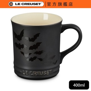 【Le Creuset】(無盒) 萬聖節 蝙蝠圖騰馬克杯 400ml 沉靜黑｜官方旗艦店