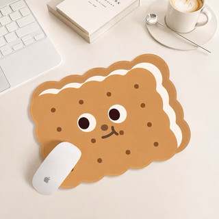 🍪𝗕𝗢𝗢𝗞𝗜｜現貨 夾心餅乾造型滑鼠墊｜可愛滑鼠墊 電腦滑鼠墊 桌墊 造型滑鼠墊 筆電辦公用品