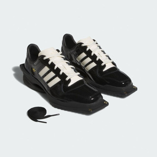 <Taiwan小鮮肉> ADIDAS FORUM SQ 休閒皮鞋 方頭 厚底 高跟 亮皮 漆皮 女款 黑色 KI8452