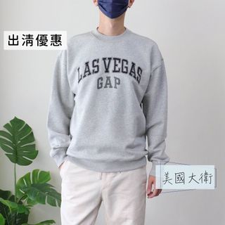 《美國大衛》GAP 大學T 長袖 T恤 上衣 衣服 長T 內刷毛 城市系列 男 女 情侶 聖誕 禮物【644914】