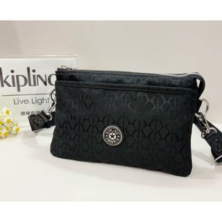 公司貨附發票Kipling 黑菱格紋多用千層包 RIRI KPKI80434NW10OS