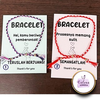 Gelang Tridatu Rejeki Tali Khas Bali Polos Warna Merah Ungu