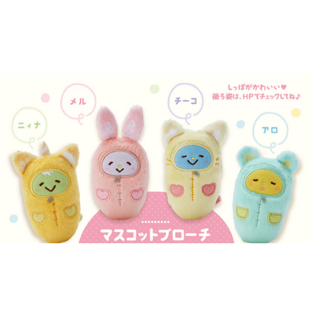 吾人智販 日本三麗鷗 Sanrio Wish Me Mell 睡袋造型 毛絨絨別針 徽章 絨毛娃娃吊飾