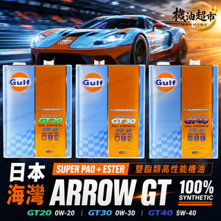 雙酯性能指向🔥 日本製 海灣 GT20 GT30 GT40 高Vi 0w20 0w30 5w40 Gulf 汽車機油