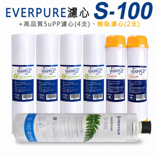 Pentair Everpure 原廠平行輸入 S-100 淨水濾心 組合 5到6人適用