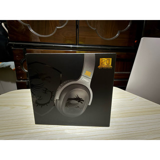 【20週年紀念】MSI H901 GC 電競耳機 黑金配 龍魂 可折疊 飛機耳機 抗噪耳機 耳麥 降噪麥克風