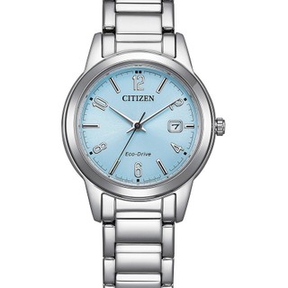 【CITIZEN 星辰】光動能時尚簡約優雅腕錶(湖水藍) FE1241-71L 29.4mm 現代鐘錶