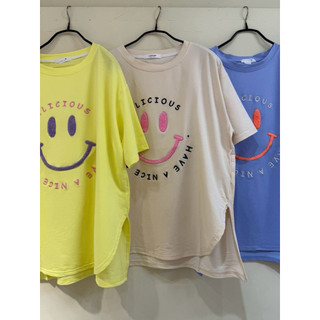 韓國🇰🇷😊 HAVE A NICE DAY 微笑笑臉短袖上衣「黃」