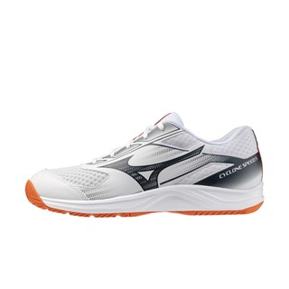 【MIZUNO 美津濃】CYCLONE SPEED 5 排球鞋/室內運動鞋 寬楦 白黑 V1GA258080