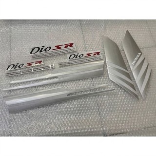 Dio 斜板專用 二代霧銀 麵線車貼 一組10張