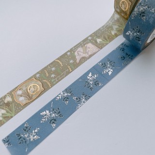 【分裝紙膠帶】SAIEN Snow Drop 雪降花/Feuilles de crystal 水晶葉片 100cm 分裝