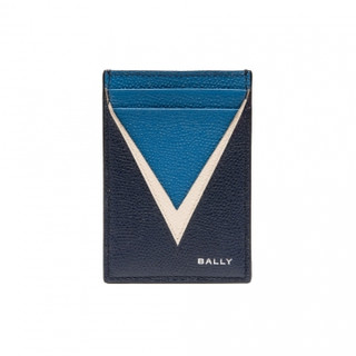 BALLY Flag真皮5卡卡夾 - 海軍藍