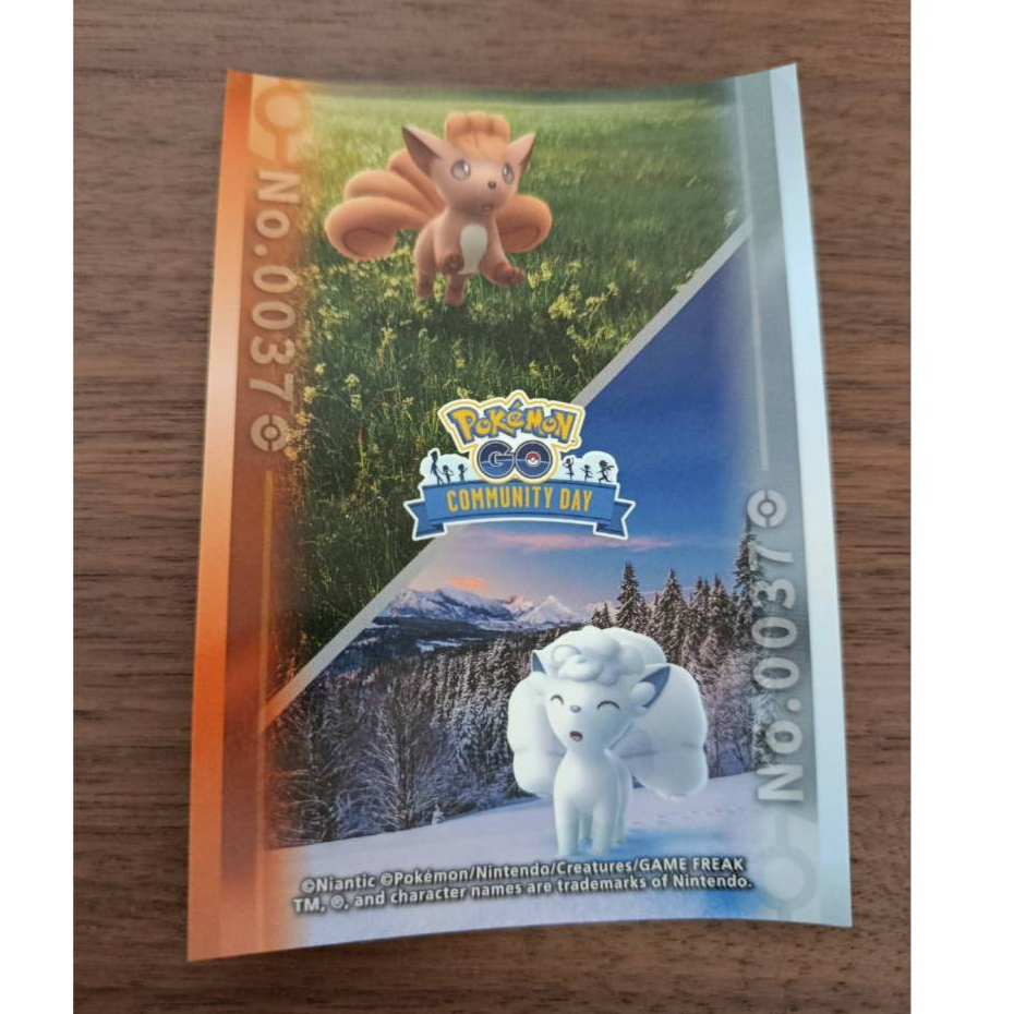 【現貨】 寶可夢 經典 社群日 pokemon go 六尾 阿羅拉六尾 阿羅拉 貼紙