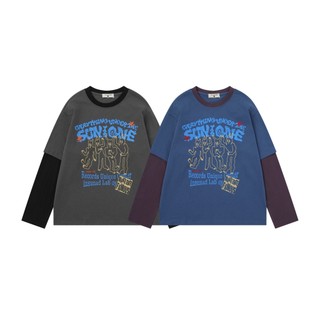 【OTIS】 【現貨】小鬼人塗鴉 花灰 做舊感 tee 厚磅 長袖 寬鬆 OVERSIZE 落肩 嘻哈 美式 街頭