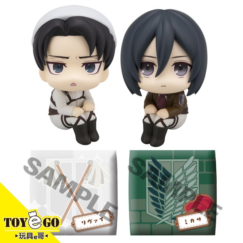 MH限定8月預購訂金全額LOOK UP抬頭進擊的巨人里維士官長掃除 米卡莎 阿卡曼 坐墊特典套組代理預收免運84943