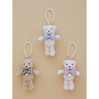 🎀ChienYa🎀日本正品代購～Maison de FLEUR 毛絨泰迪熊蝴蝶結娃娃吊飾