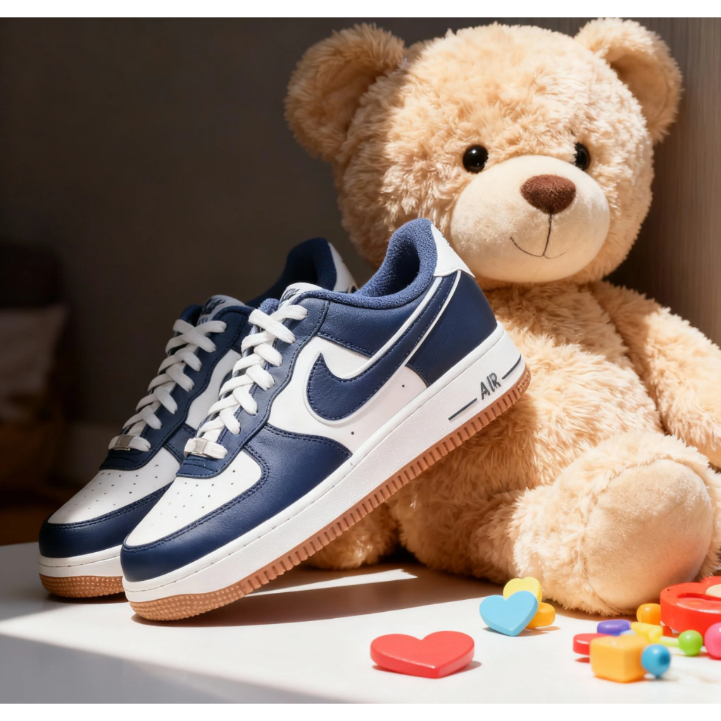 🎯輕氧~Nike Air Force 1 college pack 板鞋 厚底增高 男女同款 百搭時尚 白藍 撞色拼接