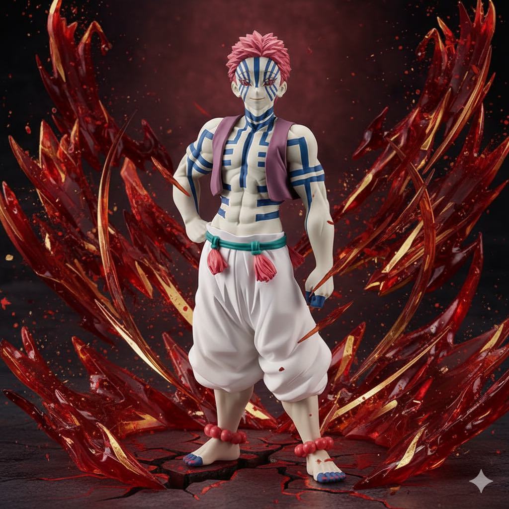 日版 鬼滅之刃 鬼滅 鬼之裝 肆之型 猗窩座  公仔 鬼之裝 B 上弦之参 景品 模型 站姿 無限城 無限列車