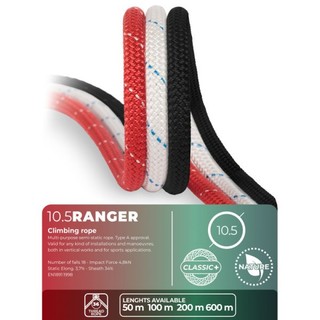 西班牙 FIXE 10.5mm RANGER 靜力繩 紅色 200米 裁切販售