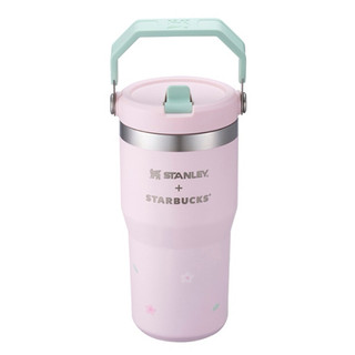 星巴克 Starbucks Stanley 春櫻 20OZ 不鏽鋼吸管杯 冷水杯 不鏽鋼杯