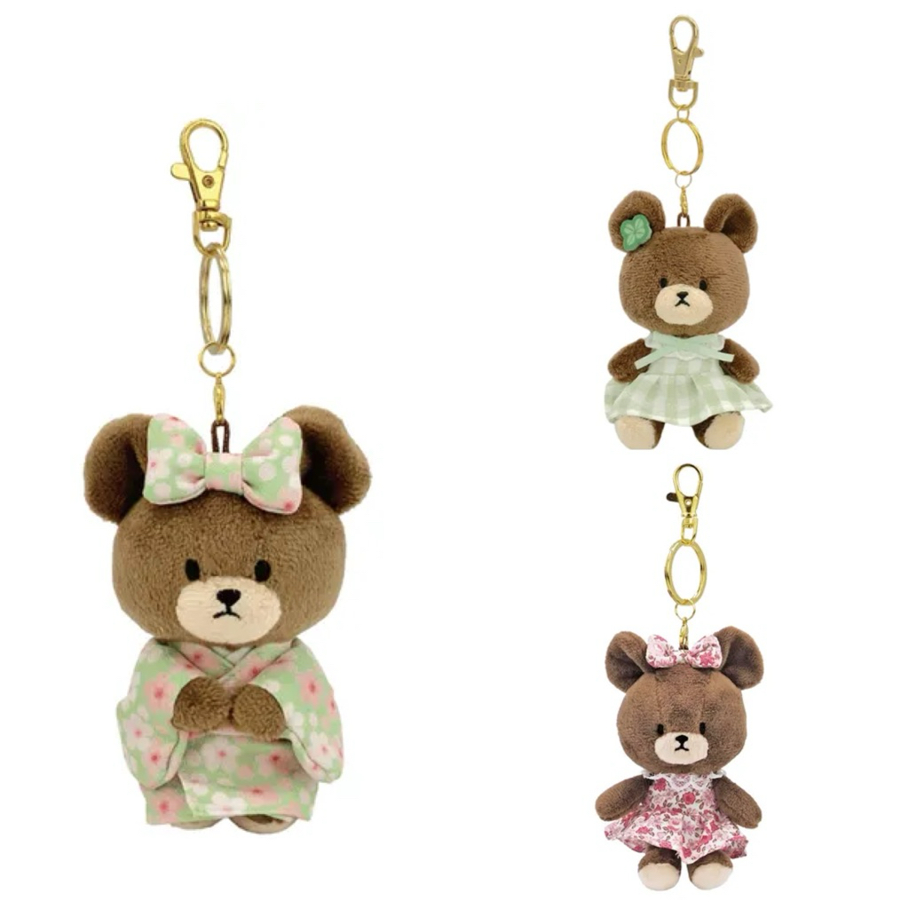 🦀現貨+預購🦀日本 the bears’ school 小熊學校 抹茶着物 花卉 和服/洋裝造型 吊飾 鑰匙圈