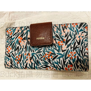 FOSSIL 全新正版Fossil品牌Clutch 女士皮夾 長夾Logan - RFID 標籤手拿包 名牌錢包 品牌包