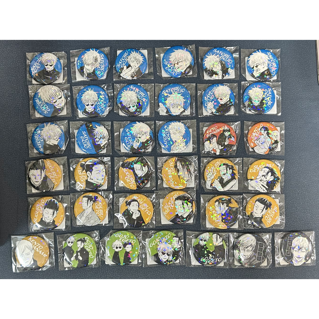 【全新】日版 咒術迴戰 懷玉 玉折 JUMP SHOP 完全受注生產 ALL STAR 閃亮徽章 別針 五條悟 夏油傑