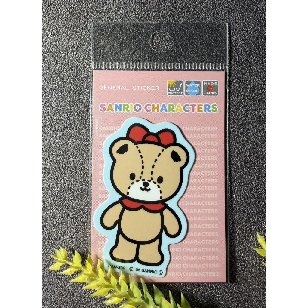 (現貨) 日本製_三麗鷗人氣經典角色迷你防水抗光造型貼紙_"Tiny chum"_泰迪小熊_三麗鷗_行李箱貼紙_日本貼紙