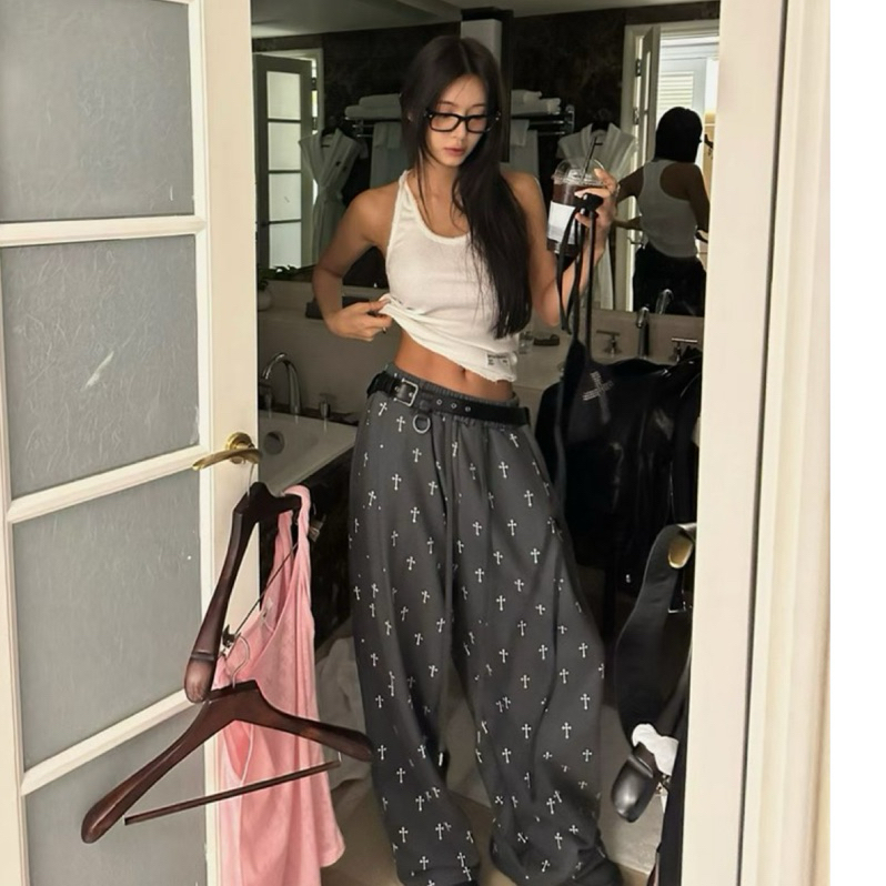 Super Shy🖤Nut✔️春SS預購十字架帥氣棉褲