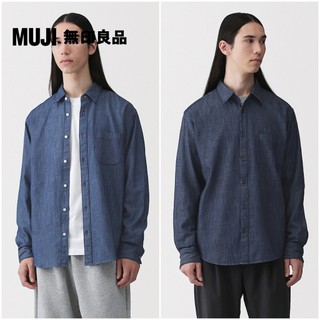 【MUJI 無印良品】男丹寧襯衫