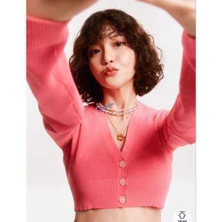韓國 August Harmony - Grey Pink Pearl Necklace 項鍊