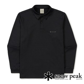 【日本 snow peak】男Polo長袖上衣『黑』FMF-PS10