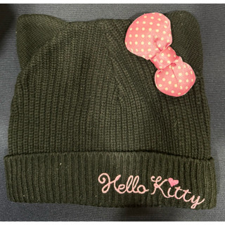 🍎二手美品 Hello Kitty毛帽 平量約24公分 ❗️無彈性
