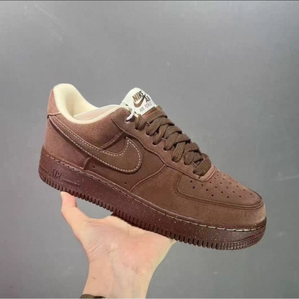 Nike Air Force 1 Low 摩卡 可可棕 麂皮 復古百搭 低筒 男女鞋【FQ8901-259】
