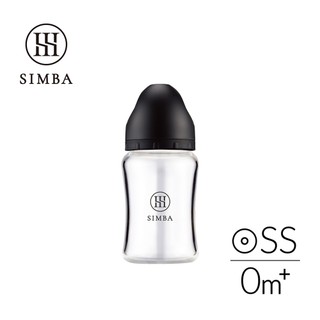 小獅王辛巴 蘊蜜質金玻璃寬口防脹氣奶瓶180ml(蒔黑)-小流量新生適用