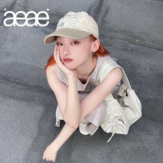 代購 ✨AEAE WEB LOGO 5 PANNEL BALL CAP -[BROWN/IVORY]字母刺繡 拼色棒球帽