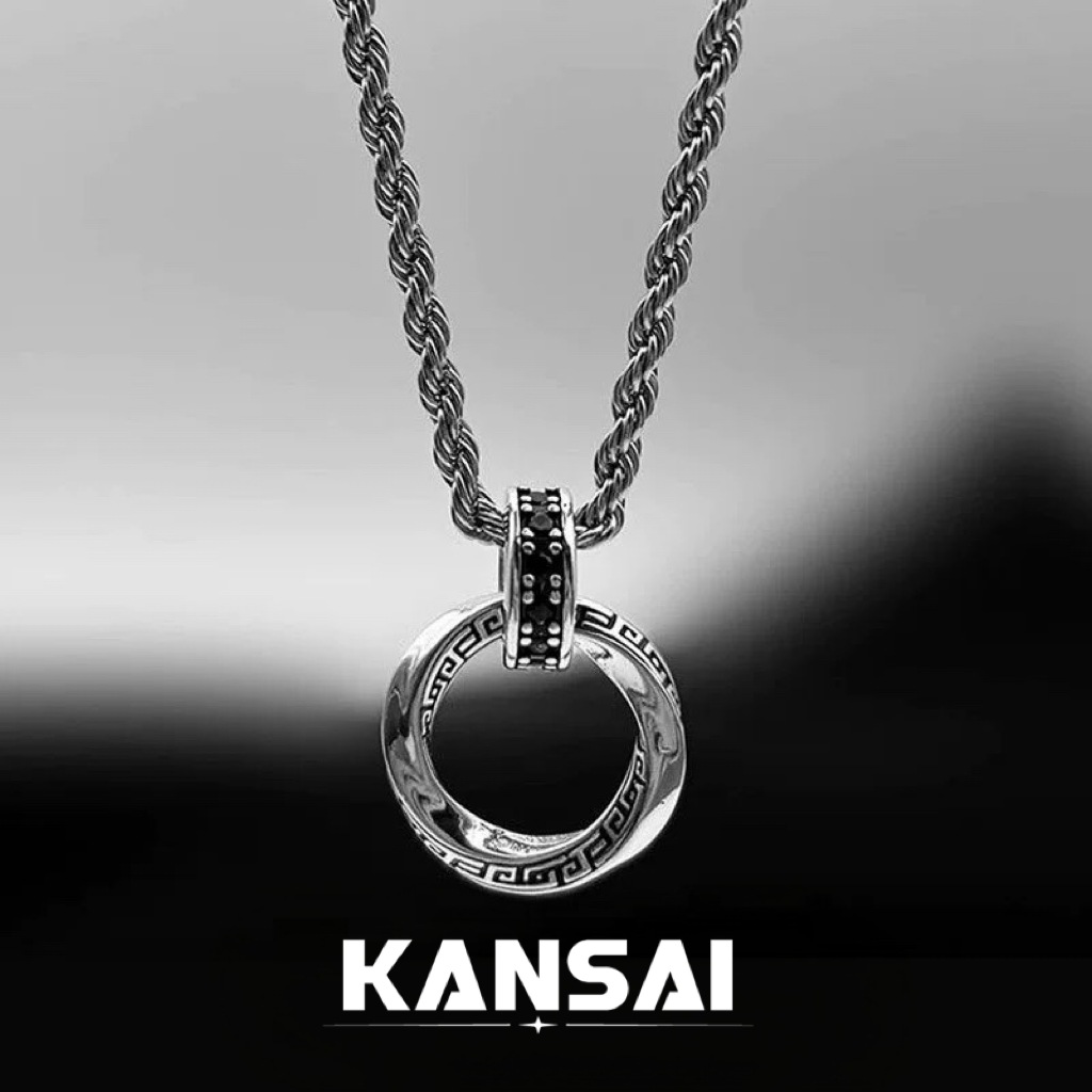 KANSAI 莫比烏斯環項鍊 男女生 復古 可碰水 個性 高級感 ins百搭 嘻哈吊墜潮