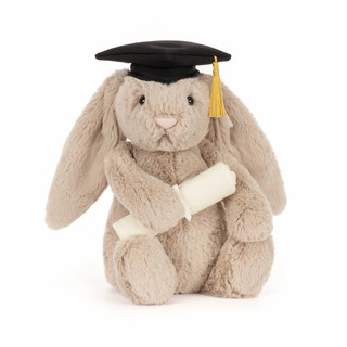 全新 Jellycat 正品｜畢業兔 畢業兔子 畢業奶茶兔 31公分Bashful Bunny Graduation