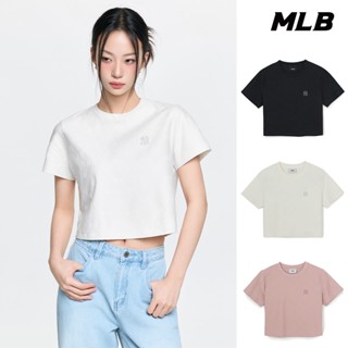 MLB 女版短版短袖T恤 暗紋 Monogram系列 紐約洋基隊 (3FTSM0963-三款任選)【官方旗艦店】