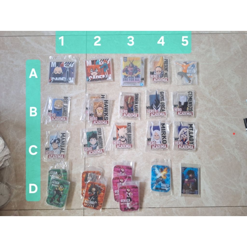 我的英雄學院 壓克力立牌 一番賞 綠谷出久 霍克斯 心操人使 轟焦凍 爆豪勝己 荼毘 戰力 飯田天哉 轟焦凍 麗日御茶子