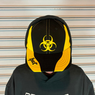 HUF Sector Snapback Hat HT00922-BKYEL 病毒警告標示帽Nevermind.INC