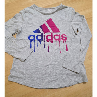 二手 女大童 Adidas 薄款長袖上衣 T恤 L 14Y