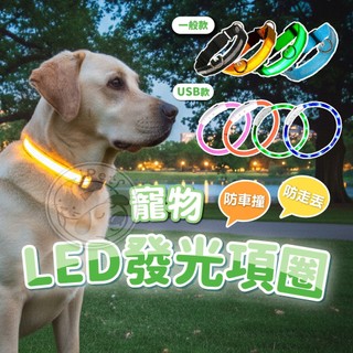 【小狐狸寵物】LED發光寵物項圈 寵物USB發光項圈 寵物發光項圈 LED項圈 發亮項圈 狗狗項圈 狗狗LED項圈