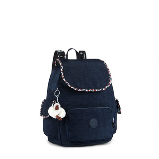（9成新）絕版款 Kipling『猴子包』掀蓋拉鍊後背包-CITY ZIP S