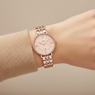 【台灣現貨】FOSSIL Jacqueline 女錶 ES3546｜玫瑰金 不鏽鋼錶帶 簡約氣質 防水30米 A