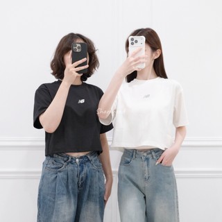 【Sharkhead】現貨 New Balance NB Dry 短版 小標 米白 黑色 燙印 短T 莫蘭迪綠 寬版