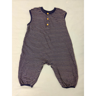 二手UNIQLO 條紋無袖連身衣/連身褲(多種穿法)．90cm