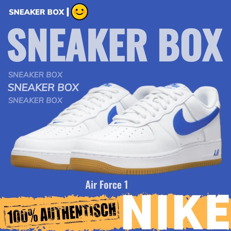 【U+】Nike 鞋 Air Force 1’07 Low “寶藍白” 聯名紀念款 男鞋 女鞋 休閒運動板鞋 空軍一號